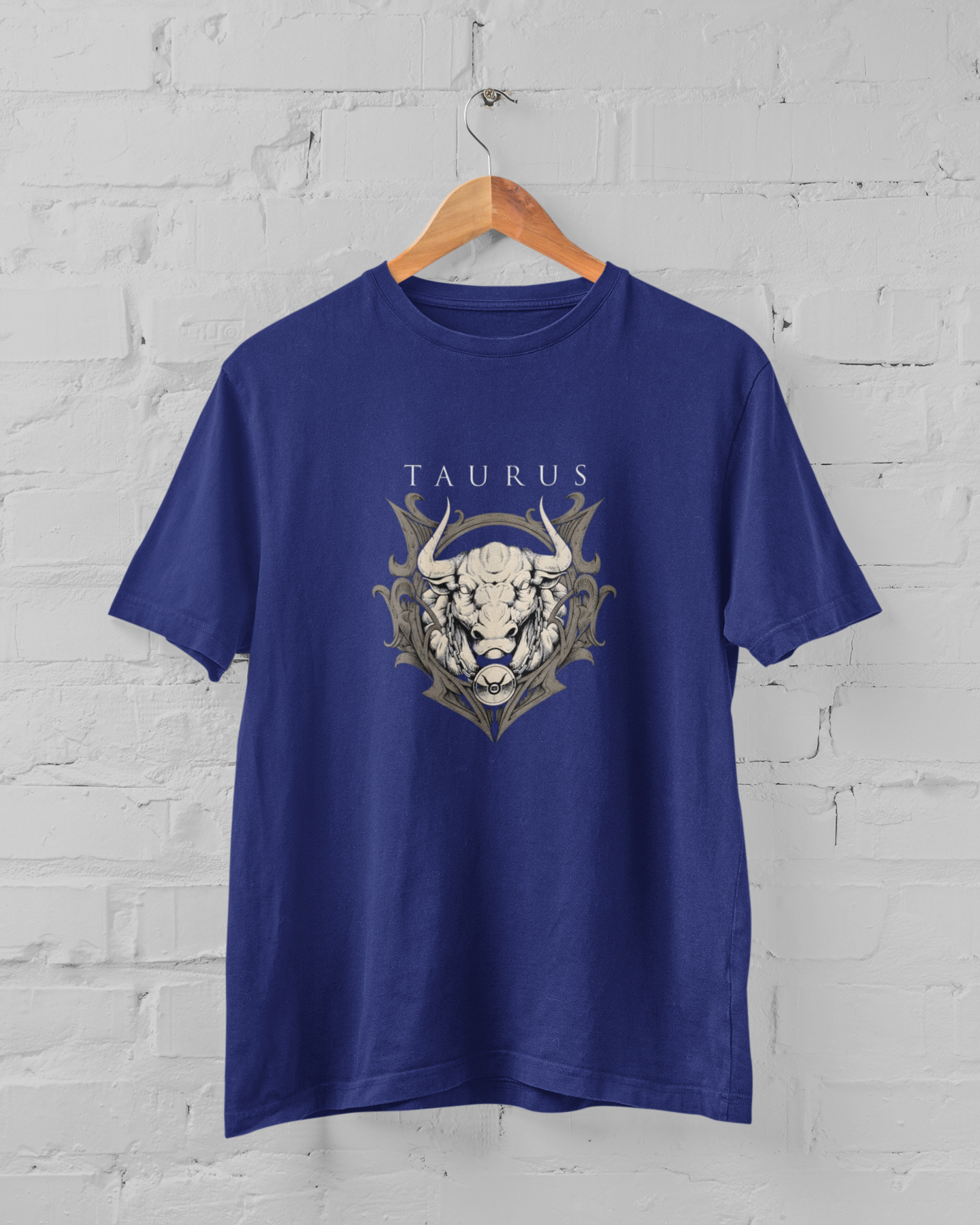 Taurus Zodiac Bull Graphic Royal Blue T-Shirt - Sigmatrends