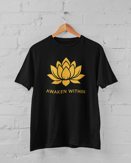 Awaken Within Unisex Plus Size Black T-Shirt - sigmatrends