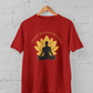 Peace Begins Within Unisex Yoga T-Shirt – Meditation Lotus Graphic Spiritual Red T-Shirt - Sigmatrends