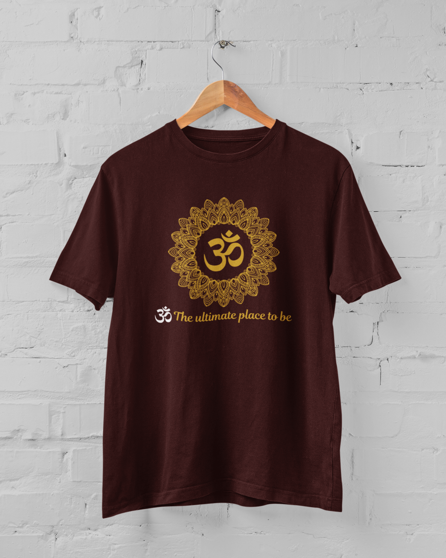 Om Yoga Unisex Plus Size Maroon T-Shirt - Sigmatrends