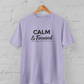 Calm & Focused Unisex Lavender T-Shirt – Premium Supima Cotton | Sizes M-5XL | Motivational Startup Tee - sigmatrends