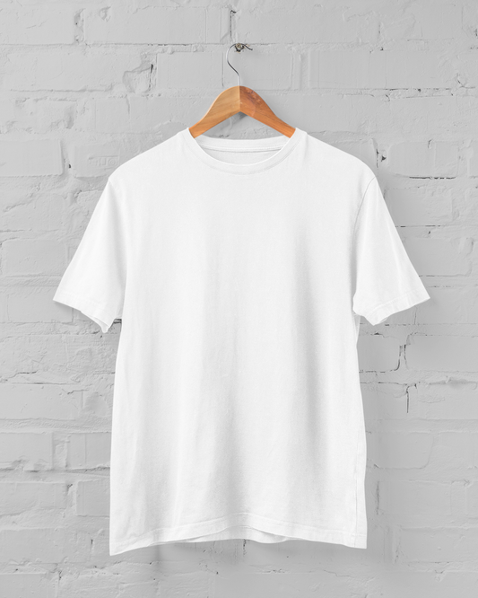 Unisex Supima Cotton Plus Size White Plain T-Shirt | Size M-5XL - sigmatrends