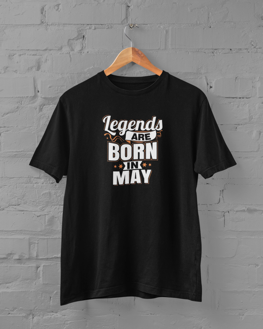 Legends Are Born In May Plus Size Unisex Black T-Shirt - sigmatrends