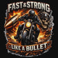 Built Like a Gun Goes Like a Bullet Biker T-Shirt | Unisex Motorcycle Graphic Tee | Sizes M–7XL