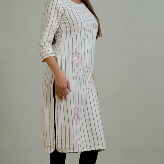 Women South Cotton Embroidered Plus Size A-Line Kurtis Video - sigmatrends