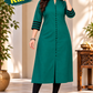Sigma Trends women's teal green Ruby Cotton plus size kurti with 3/4 sleeves and front buttons