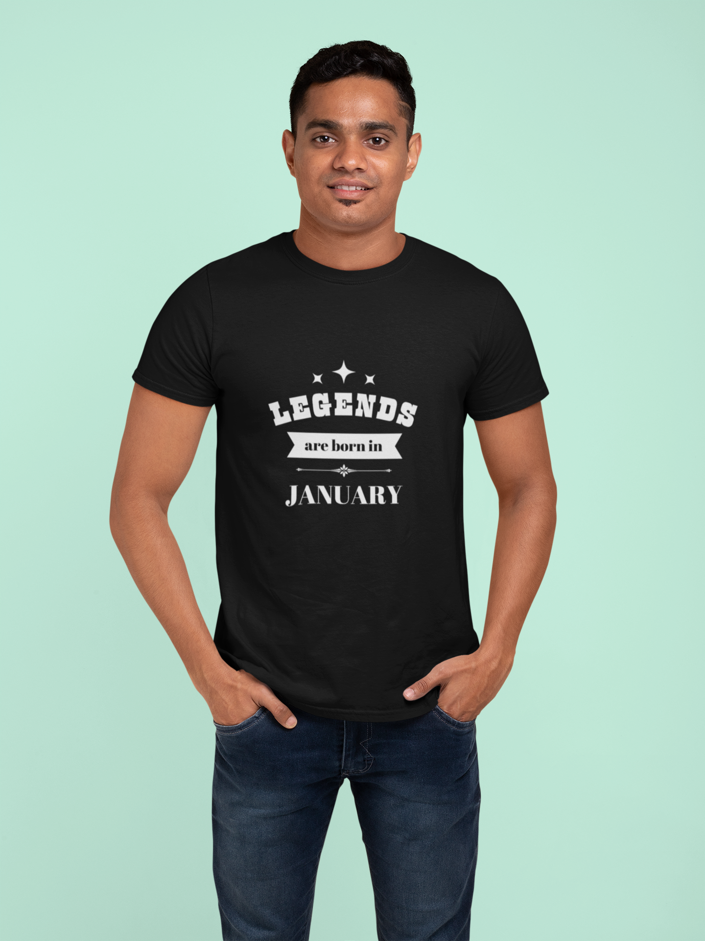 Legends Are Born In January Plus Size Black T-Shirt sigmatrends