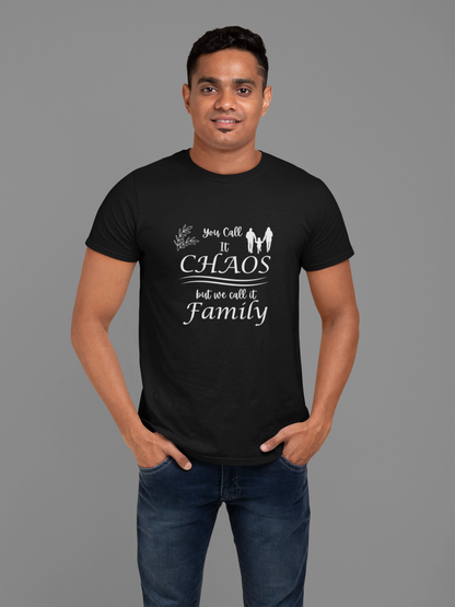 You Call It Chaos We Call It Family Plus Size Black T-Shirt Sigmatrends