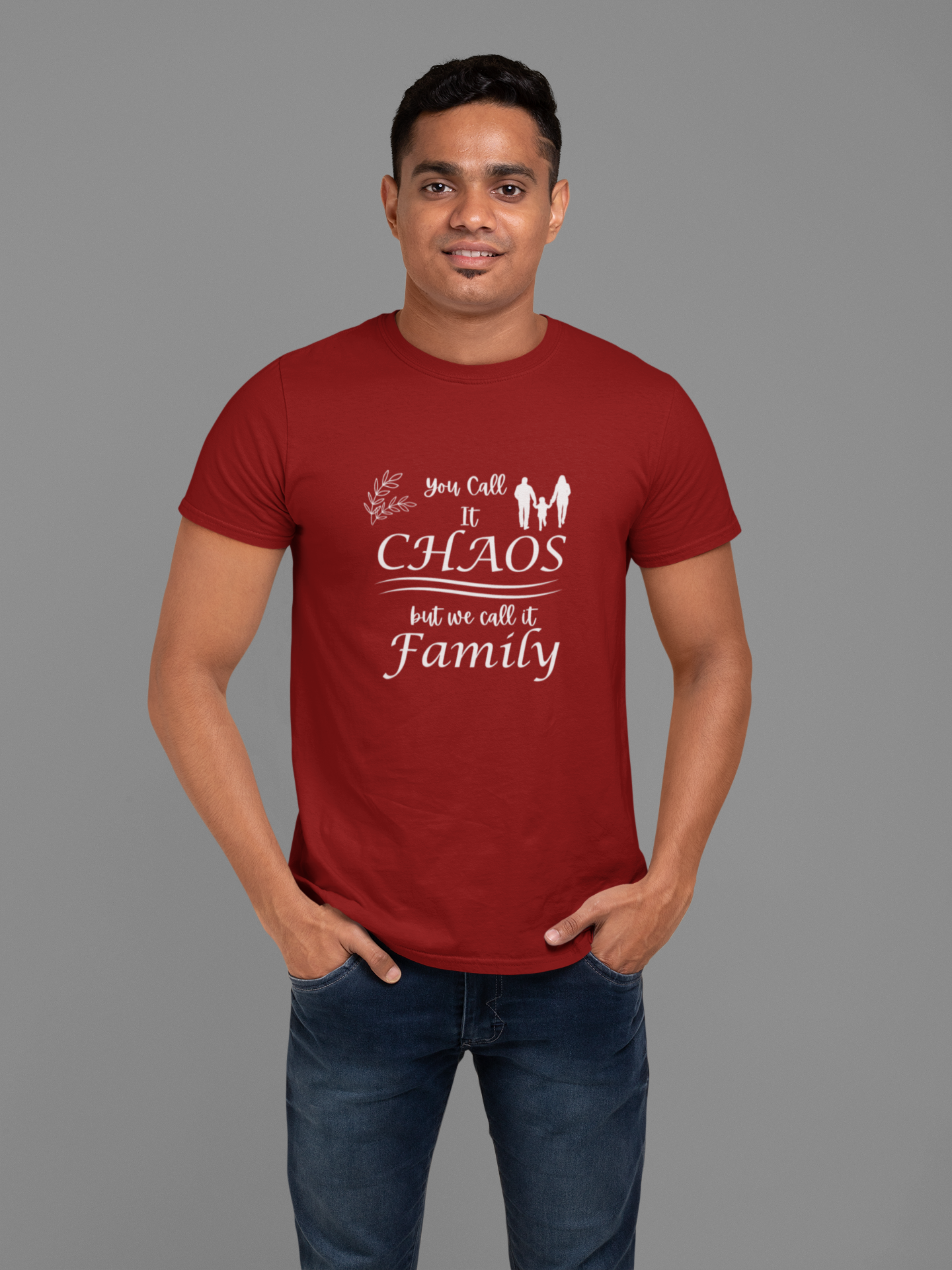 You Call It Chaos We Call It Family Plus Size Maroon T-Shirt Sigmatrends