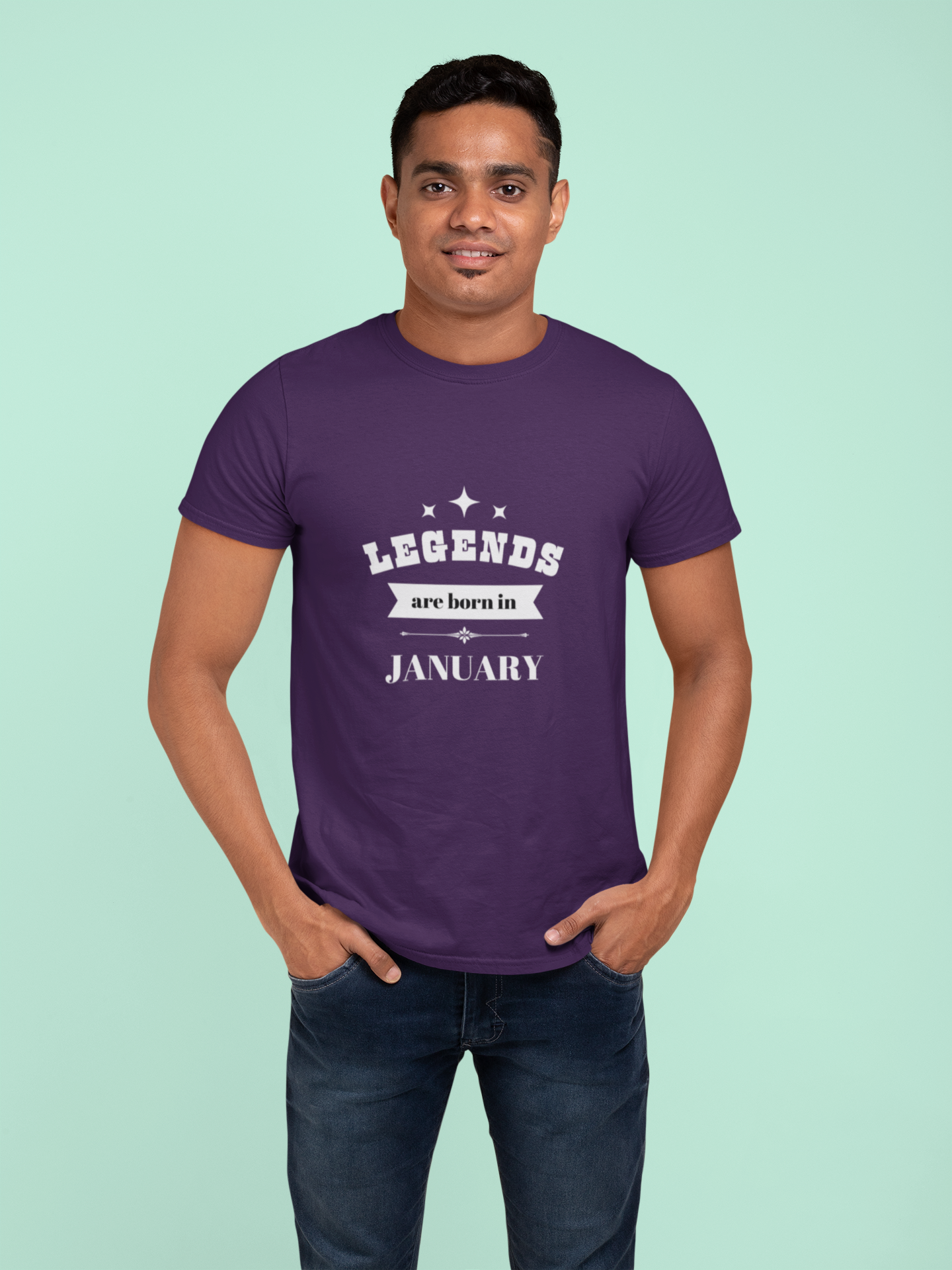 Legends Are Born In January Plus Size Purple T-Shirt sigmatrends