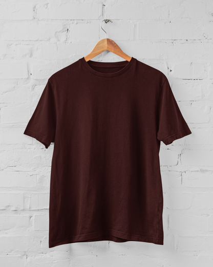 Unisex Supima cotton plus size maroon plain T-shirt for men and women, premium solid color casual tee available in sizes M to 5XL - sigmatrends