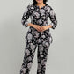 Women's Rayon Printed Plus Size Night Suit Set of Shirt and Pyjama - Sigma Trends