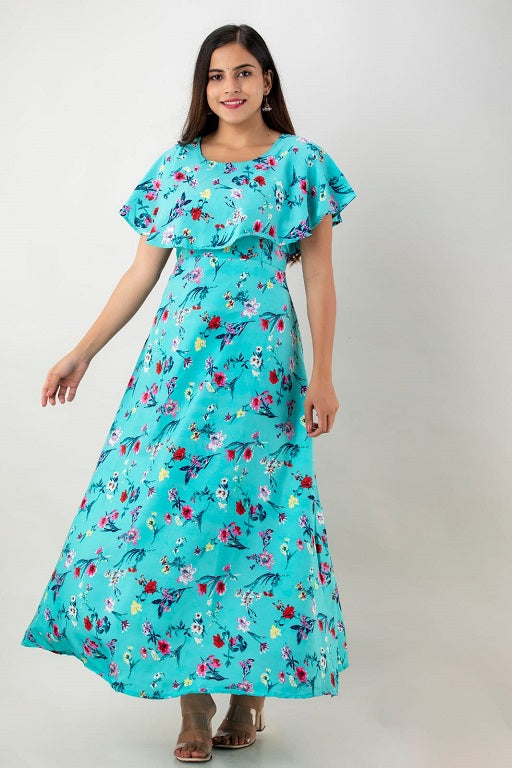 Poly Crepe Printed Dress
