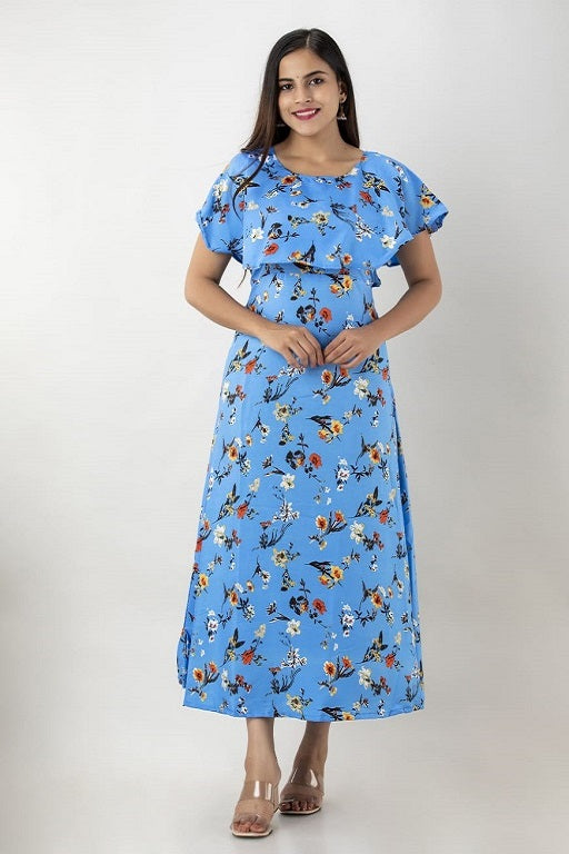 Poly Crepe Printed Dress