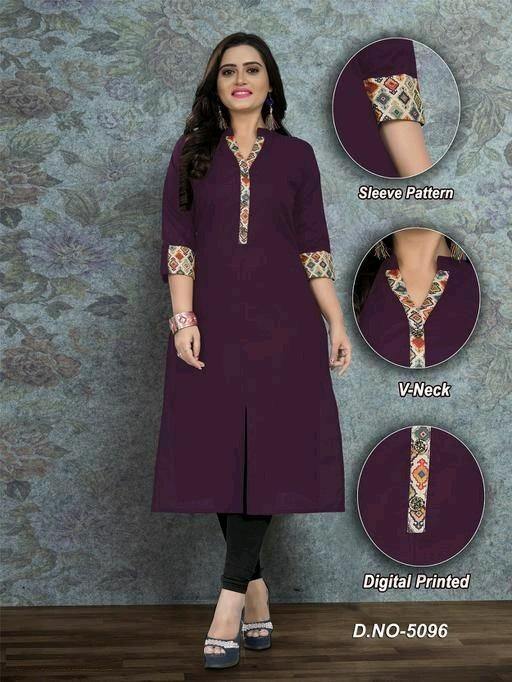 Women embroidered cotton blend straight kurti - ARADHNA - 4270998