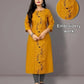 Cotton Blend Embroidered Plus Size Kurti - Sigma Trends